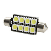 42mm 8x5050 SMD blanco bombilla de luz LED para el coche canbus (DC 12V, 2-pack)
