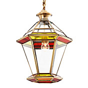 stained glass anheng lys med 3 lamper