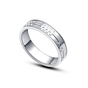 luxuriöse cryptolalia "Ich liebe dich" Ladies 'Silver Ring