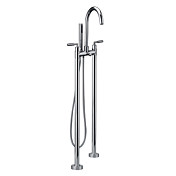 Floor Standing Tub Faucet with Hand Shower - Chrome Finish