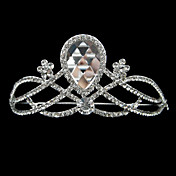 Mysterious Silver Alloy Rhinestone And Pearl Bridal Tiara
