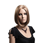 Capless Bob Style High Quality Synthetic Brown and Blonde Straight Wigs