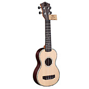 ella - (uk-2100sss) high-grade solid gran sopran ukulele (hånd-håndværk indlægningsmateriale)
