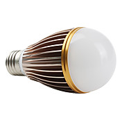 E27 7W 630LM 3000K Warm White Light Golden Edge LED Ball Bulb (85-265V)