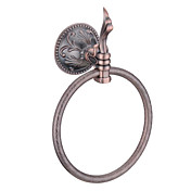 antikk messing veggmontert håndkle ring
