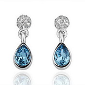 18K Fashion Crystal Alloy Heart Cut Earrings (More Colors)