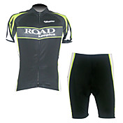 Kooplus-Men's Short Sleeve Cycling Suits (Road Green)