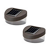 set van 2 warm geel dek en hek wandmontage zonne-verlichting