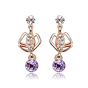 The Empress Dowager Austrian Crystal In Real Platinum Plated Ladies' Earrings (More Colors)