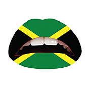 10 piezas de jamaica labios temporaty pegatina tatuaje