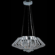 Diamond Shaped Stainless Steel Crystal Pendant Lights with 9 Lights