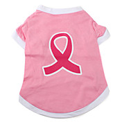 Ribbon Style Cotton Dog Shirt (XS-M, Pink)