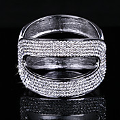Fashion Ladies' White Stainless Steel Rhinestone Bracelet