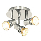 Comtemporary Flush Mount Spot Lights with 3 Lights Nickel Finished