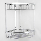 Contemporary Brass Triangle Double Layer Wall-mounted Soap Basket