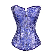 satin med udskrivning stropløs foran busk lukning korset shapewear