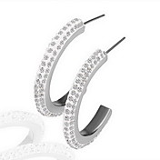 18k mode strass legering huggie oorbellen (meer kleuren)