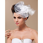 tulle da sposa splendido e fascinator piuma / copricapo
