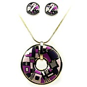 Ladies' Jewelry Sets In Alloy With Enamel Including Necklace & Earrings Set
