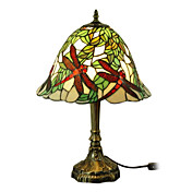 25W Tiffany Style Glass Table Light Dragonfly Pattern