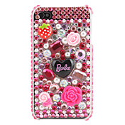 strass rosa caso padrão para iphone 4 e 4S