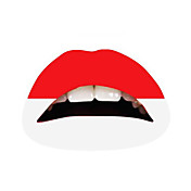 10 piezas temporaty indonesia labios pegatina tatuaje