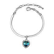 Austrian Crystal With Real Platinum Plated Anti-Allergy Ladies Bracelet The Heart Of The Ocean