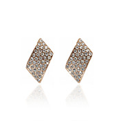 Banhados a ouro 18k belos brincos de forma clara strass