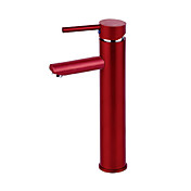 Bagno moderno rubinetto lavabo centerset rosso (alto) - finitura pittura
