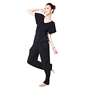 Fashion Black Modal Skin-Friendly Short Sleeve Yoga Suit