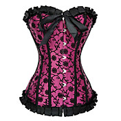 acrílico lindo / spandex com shapewear strapless bowknot / impressão fechamento frontal busk