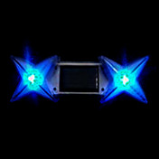 solares impulsados ​​por las luces de acrílico de la pared con 2 estrellas, las luces LED de diseño