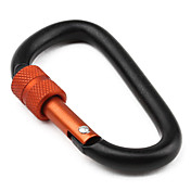 d-formet lås karabinhage 6mm (sort)