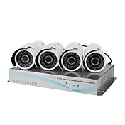 H.264 NVR Kit (4Pcs H.264 IP Cameras With Sony CCD + Support 6 Channel D1 Recording)