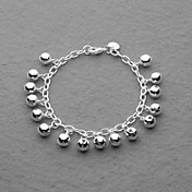 Fashion Silver Plated Bell Charms Unisex Bracelet