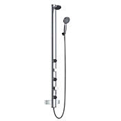 Contemporary Φ 80m Wall Mount Shower Panel Faucet with Body Sprays - Painting Finish