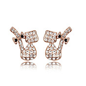 Gorgeous 18K Gold Plated Crystal With AnimalShape Stud Earrings(More Colors)