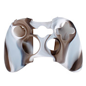 Protective Dual-Color Silicone Case for Xbox 360 Controller (Brown and White)