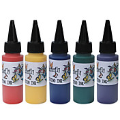 de haute qualité 60ml d'encre de tatouage de couleurs primaires 5x