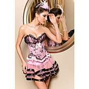 acrylique / élasthanne avec dentelle / bowknot shapewear bustier fermeture glissière sur le côté