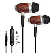 Kanen estéreo de bajo en la oreja los auriculares con control remoto y micrófono para el iPhone