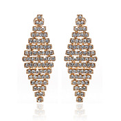 Banhados a ouro 18k originais e bonitos brincos de forma clara strass