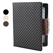 Diamond Pattern PU Leather Case with Stand for The New iPad (Assorted Colors)