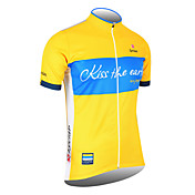 lycian-menn 100% polyester kortermet sykling Jersey (gul)