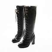 Leatherette Chunky Heel Platform Knee High Boots Party / Evening Shoes (More Colors)