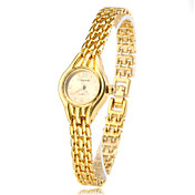 kvinder fashionable stil legering analog quartz armbånd ur (guld)