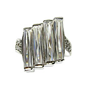 Charming 18K Gold Plated Cubic Zirconia Ladies'Fashion Ring (More Colors)