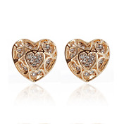 18K Gold Plated Clear Rhinestone Fashion Earrings