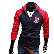 Men's Mixed Colors Zipper Pocket Coats