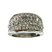 wunderschönen lila Zirkonia platiniert Mode-Ring (weitere Farben)